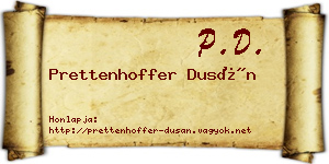 Prettenhoffer Dusán névjegykártya